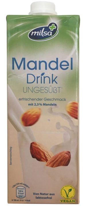Aldi Nord Milsa Mandel Drink ungesüßt