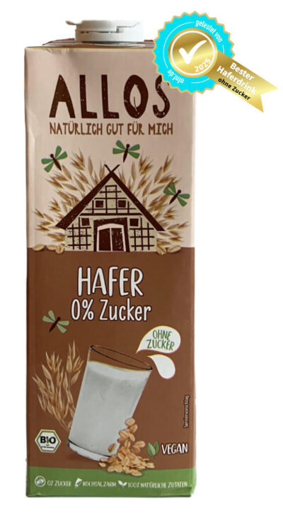 Bester Haferdrink 2025 ohne Zucker: Allos Hafer 0% Zucker