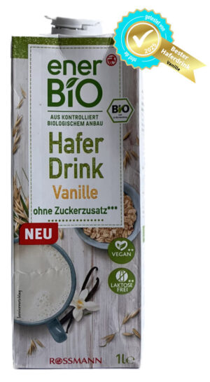 Bester Haferdrink 2025 Vanille: enerBio Haferdrink Vanille (Rossmann)