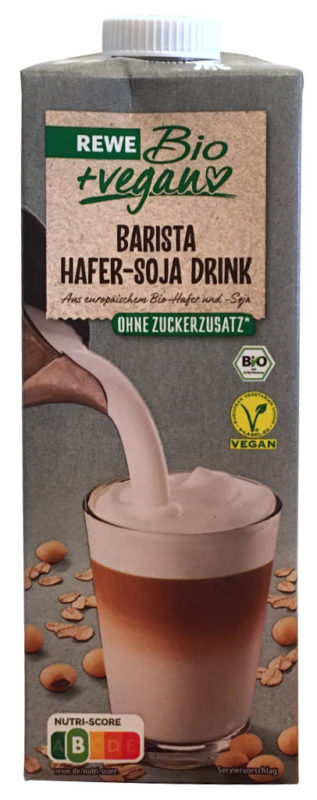 REWE Bio + Vegan Barista Hafer-Soja-Drink - NichtFisch // NichtFleisch REWE Bio + Vegan Barista Hafer-Soja-Drink - NichtFisch // NichtFleisch