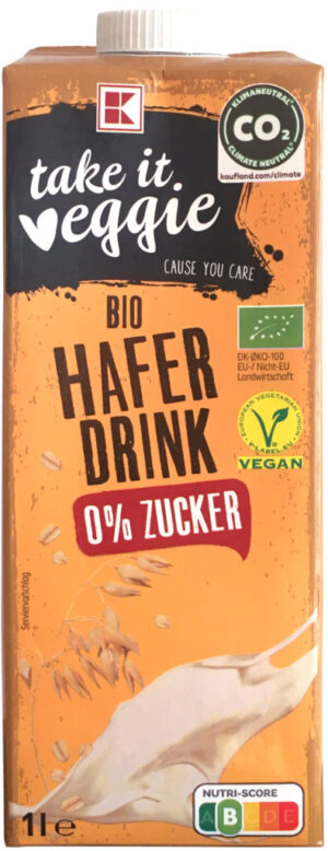 K-take-it-veggie Bio Haferdrink 0% Zucker (Kaufland)