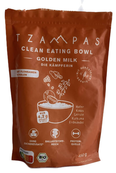 Tzampas Clean Eating Bowl Golden Milk - Die Kämpferin